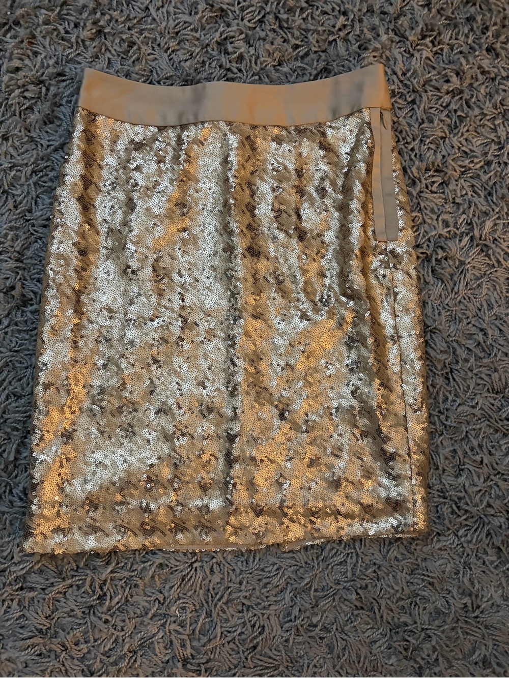 The Limited Gold Sequin Pencil Skirt